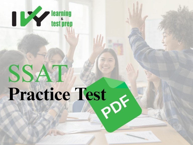SSAT Practice Test PDF