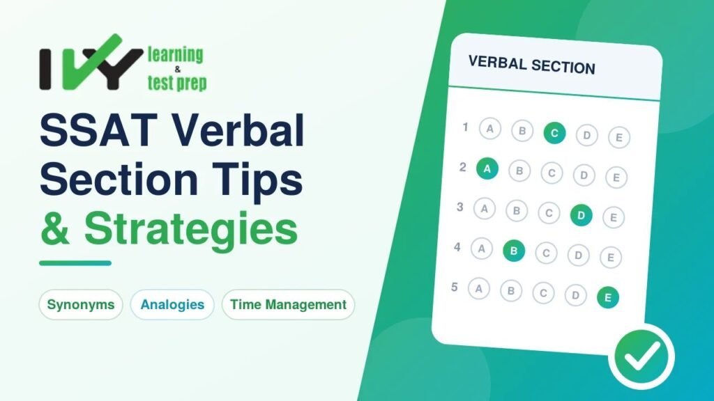 SSAT Verbal Section Tips and Strategies