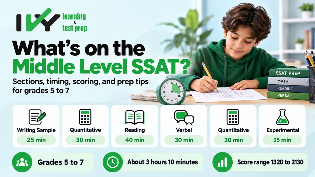 What is on the Middle Level SSAT